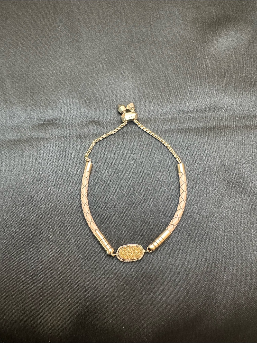Kendra Scott Gold-Tone Pavé Drusy Toggle Necklace